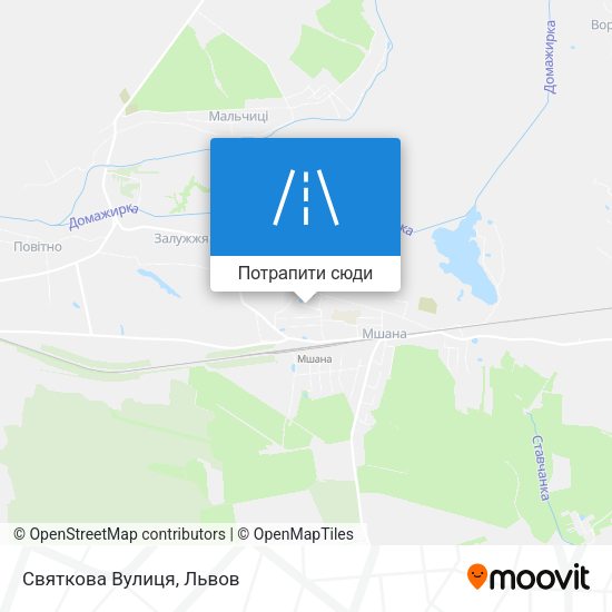 Карта Святкова Вулиця