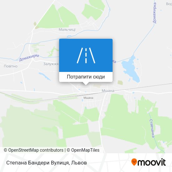 Карта Степана Бандери Вулиця