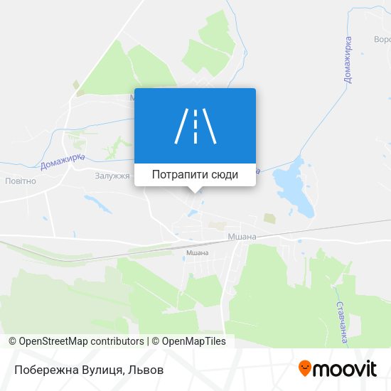Карта Побережна Вулиця