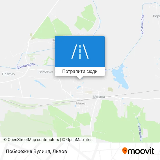 Карта Побережна Вулиця