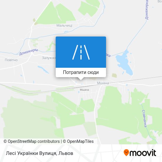 Карта Лесі Українки Вулиця