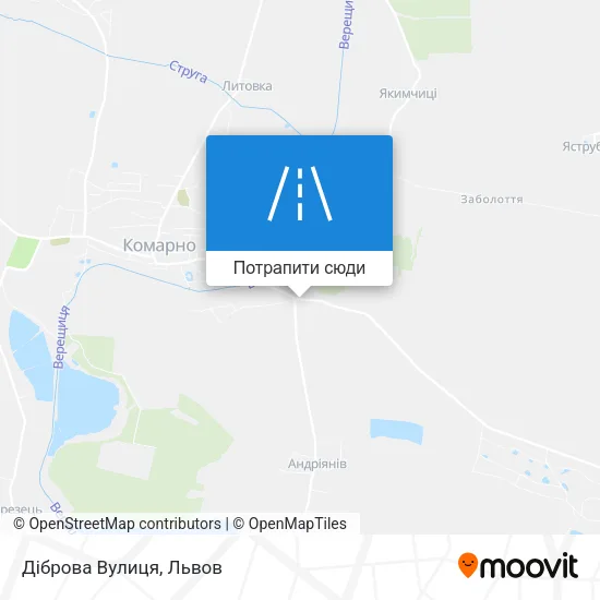 Карта Діброва Вулиця