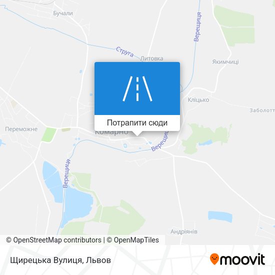Карта Щирецька Вулиця