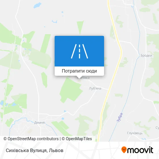 Карта Сихівська Вулиця