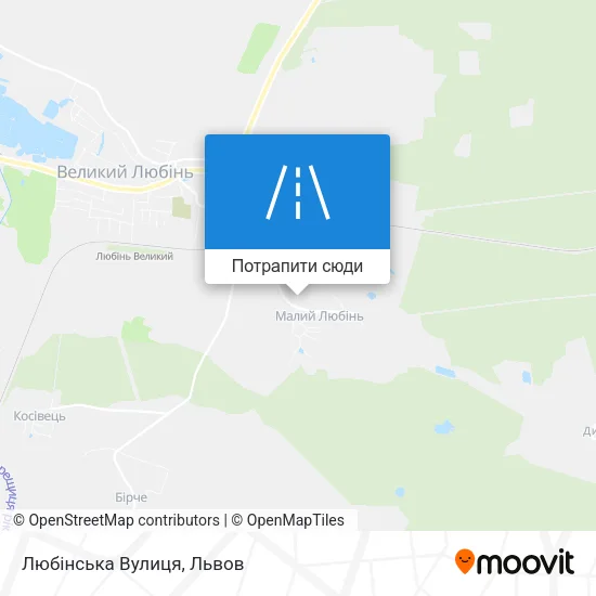 Карта Любінська Вулиця