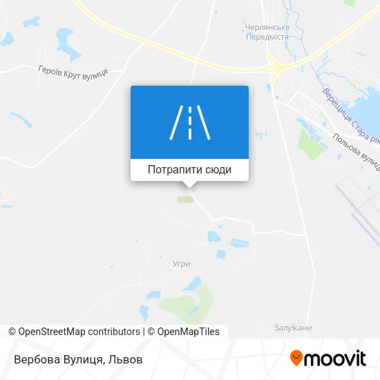 Карта Вербова Вулиця