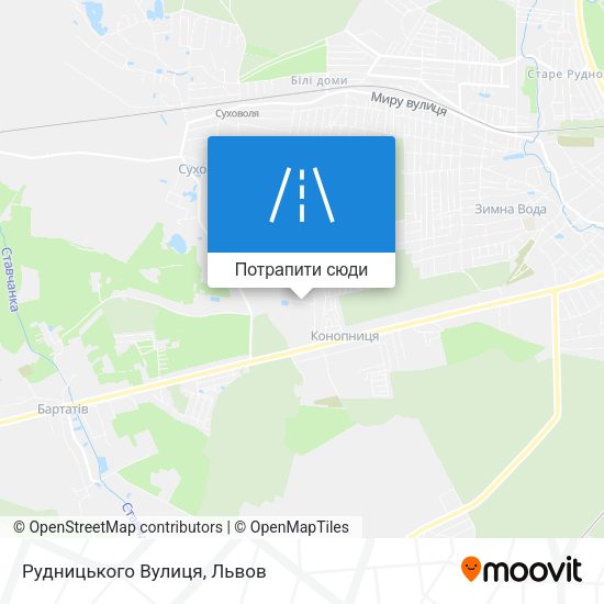 Карта Рудницького Вулиця