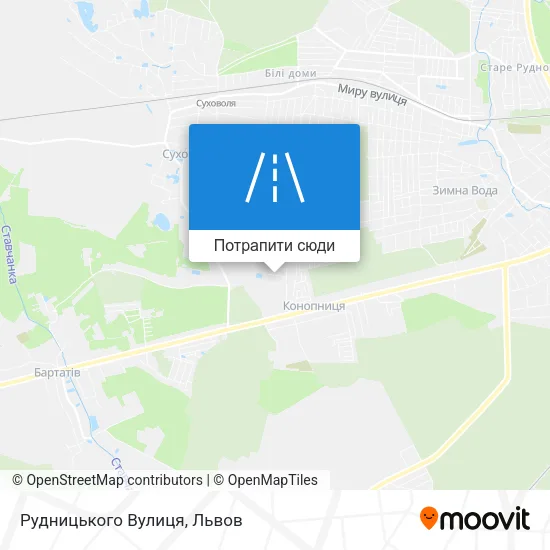 Карта Рудницького Вулиця