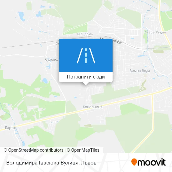 Карта Володимира Івасюка Вулиця