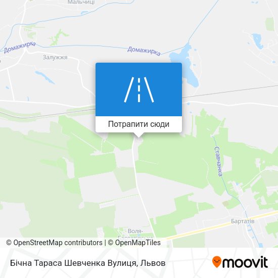 Карта Бічна Тараса Шевченка Вулиця