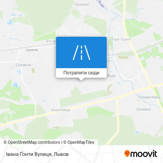Карта Івана Ґонти Вулиця