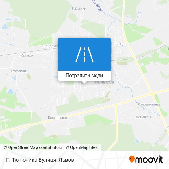 Карта Г. Тютюника Вулиця