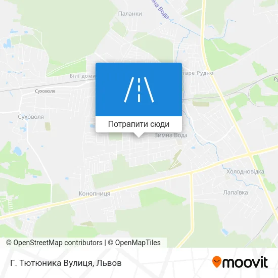 Карта Г. Тютюника Вулиця