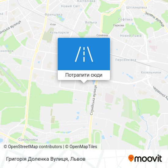 Карта Григорія Доленка Вулиця