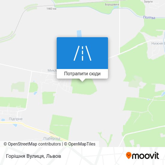 Карта Горішня Вулиця