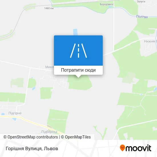 Карта Горішня Вулиця