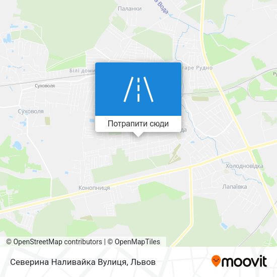 Карта Северина Наливайка Вулиця