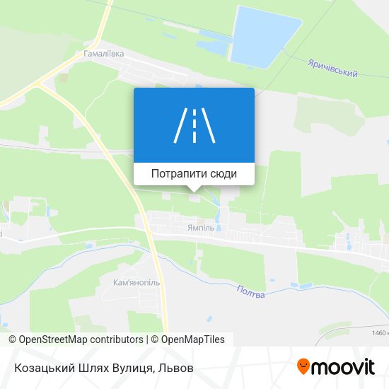 Карта Козацький Шлях Вулиця