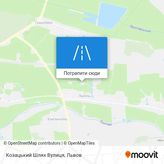 Карта Козацький Шлях Вулиця