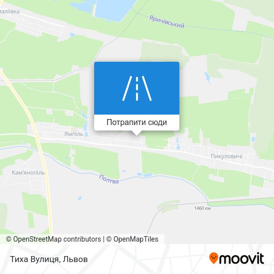 Карта Тиха Вулиця