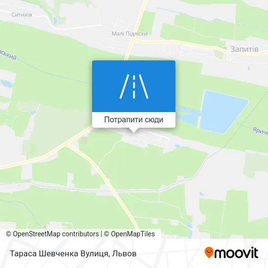 Карта Тараса Шевченка Вулиця