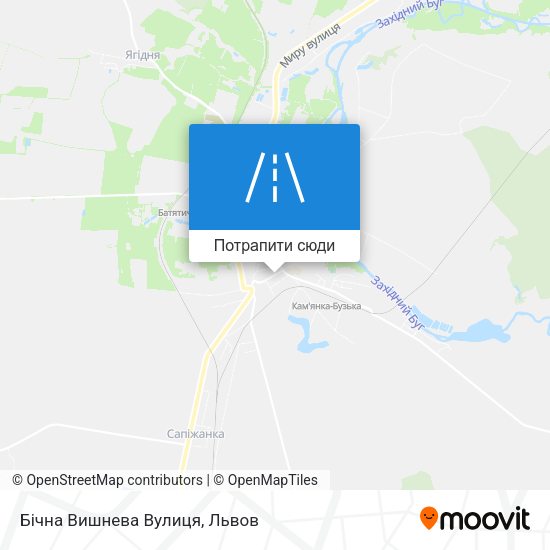 Карта Бічна Вишнева Вулиця