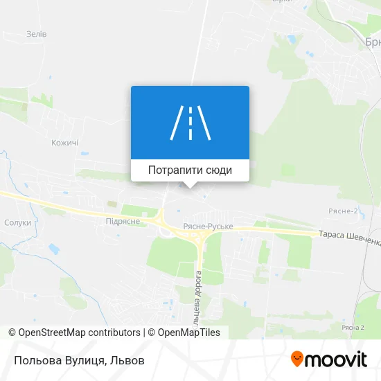 Карта Польова Вулиця
