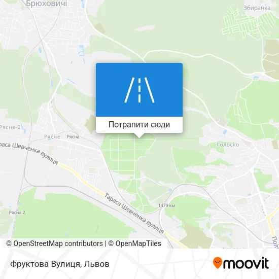 Карта Фруктова Вулиця