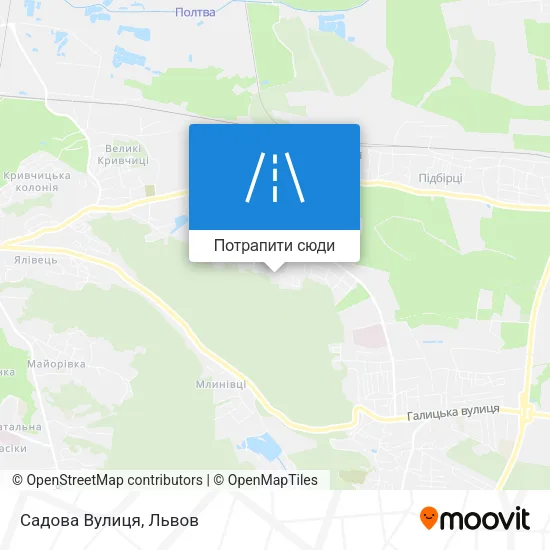 Карта Садова Вулиця
