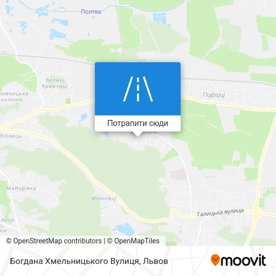 Карта Богдана Хмельницького Вулиця