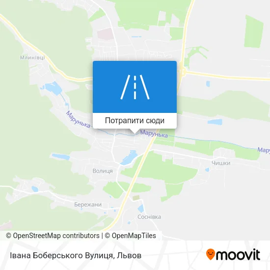 Карта Івана Боберського Вулиця