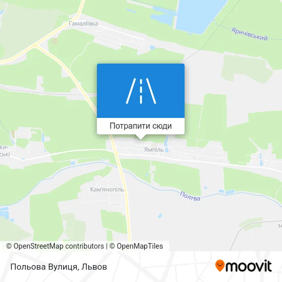 Карта Польова Вулиця