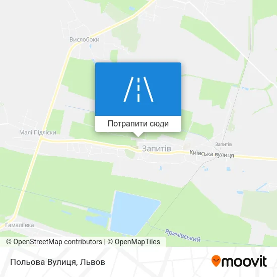 Карта Польова Вулиця