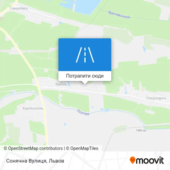 Карта Сонячна Вулиця