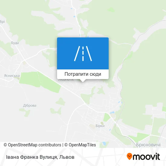 Карта Івана Франка Вулиця