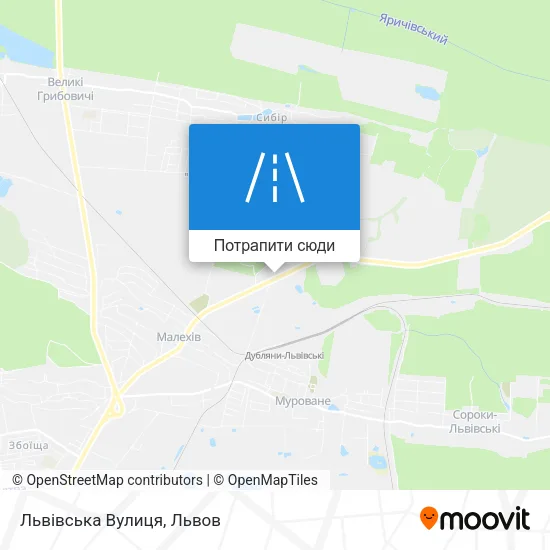 Карта Львівська Вулиця