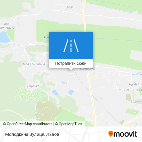 Карта Молодіжна Вулиця
