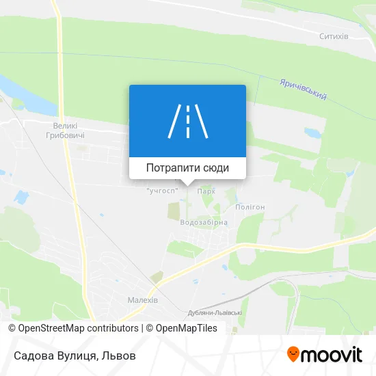 Карта Садова Вулиця