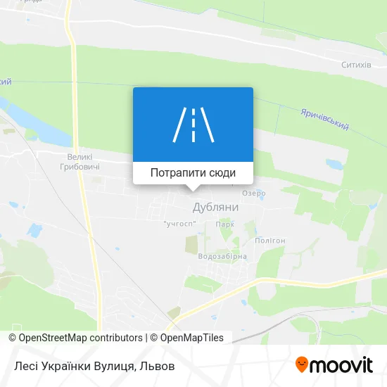 Карта Лесі Українки Вулиця