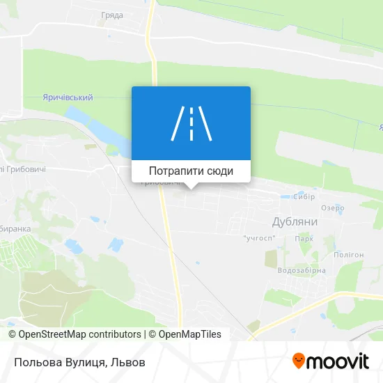 Карта Польова Вулиця