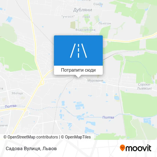 Карта Садова Вулиця