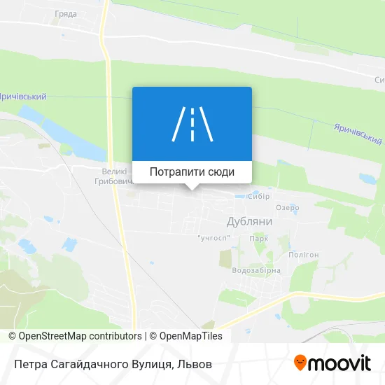 Карта Петра Сагайдачного Вулиця