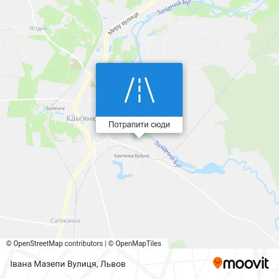 Карта Івана Мазепи Вулиця