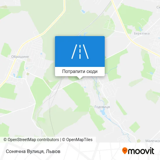 Карта Сонячна Вулиця