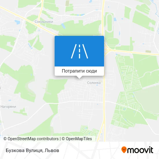 Карта Бузкова Вулиця