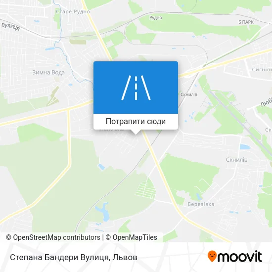 Карта Степана Бандери Вулиця