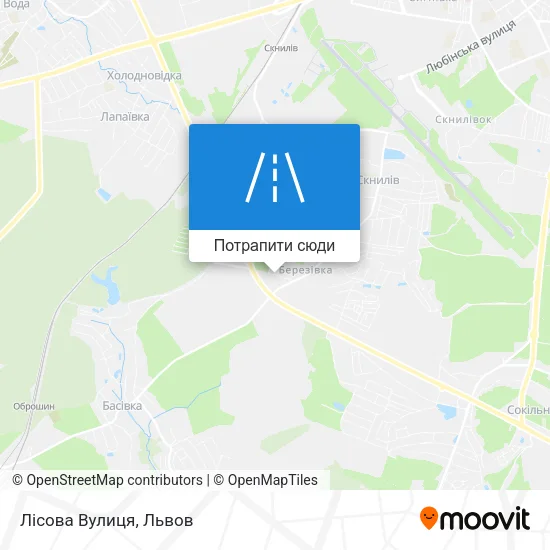 Карта Лісова Вулиця