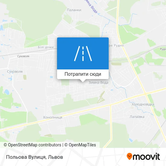 Карта Польова Вулиця