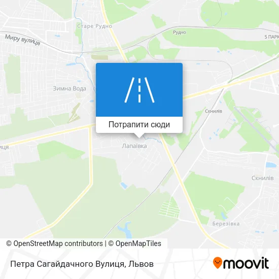 Карта Петра Сагайдачного Вулиця
