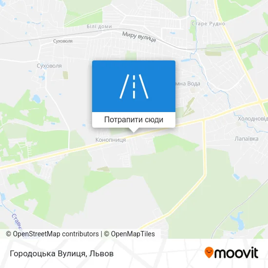 Карта Городоцька Вулиця